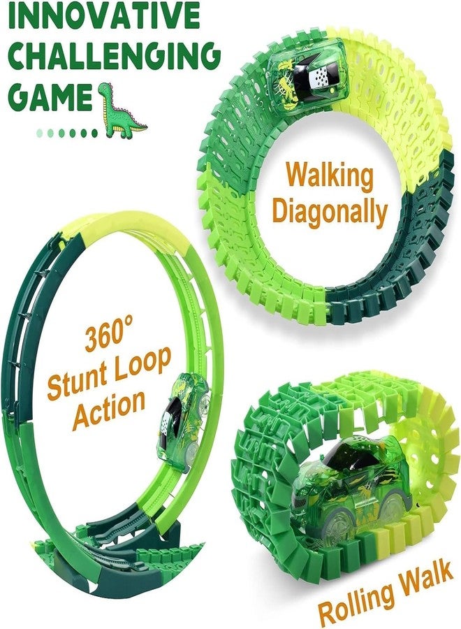 SKYBUCKET Dinosaur Toys trainets for Kids360° Stunt Loop Action Monster Truck Toys, caracing trackets with Remote Control, Dino Gift for 4 6 Year Olds Boys - Image 4